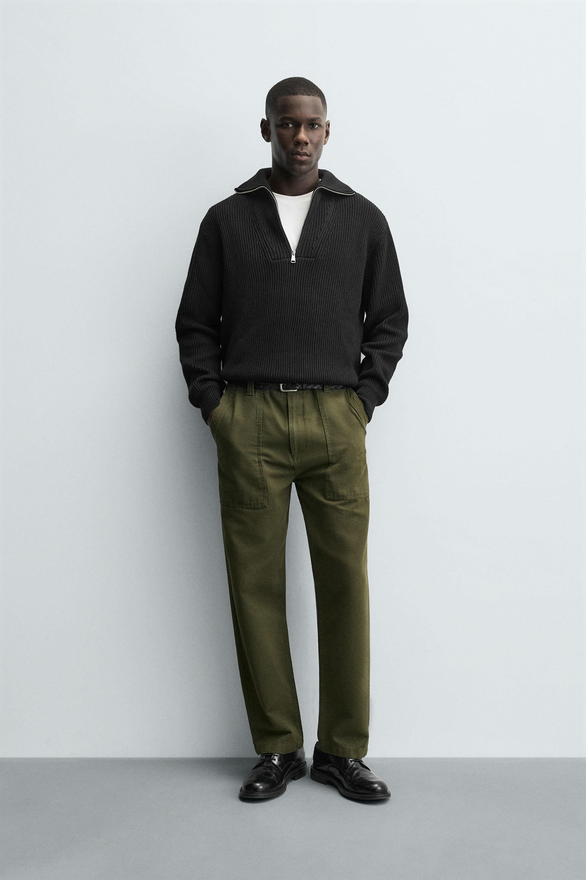 PURL KNIT QUARTER-ZIP JUMPER